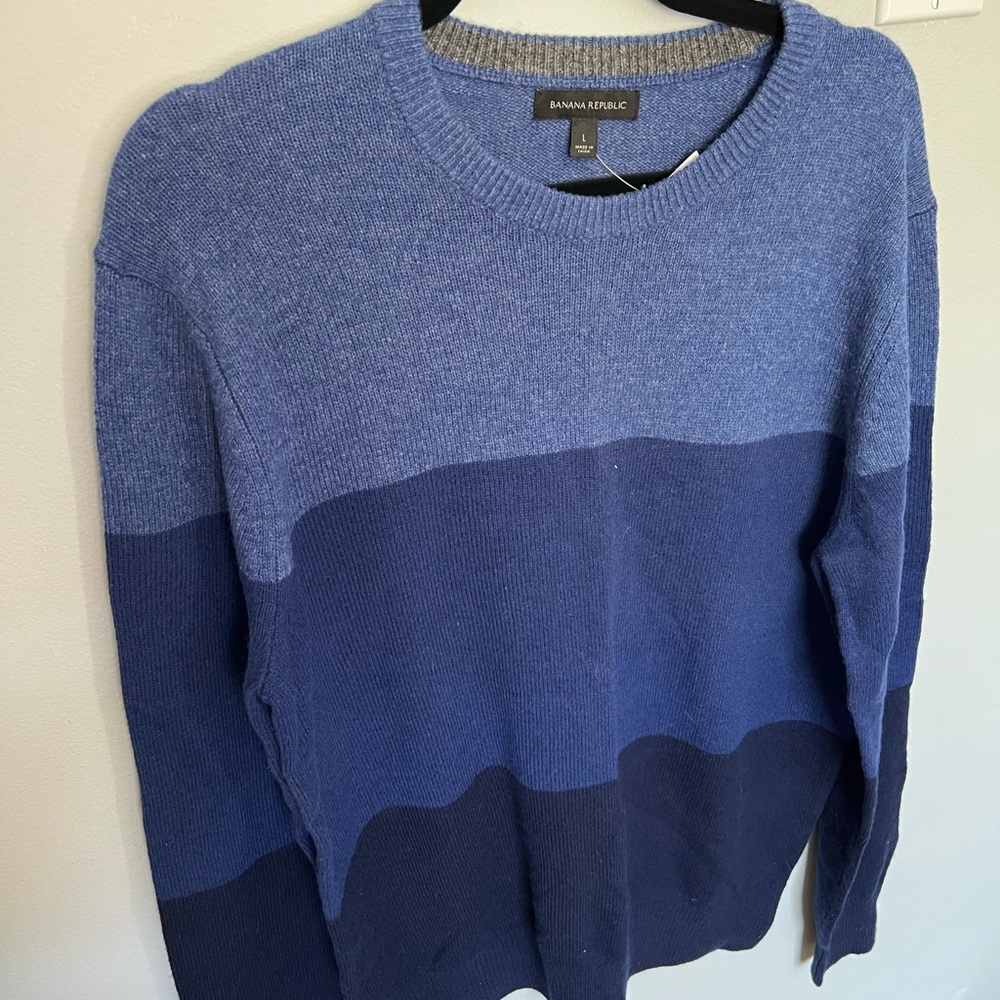 Banana Republic Blue Stripped Sweater